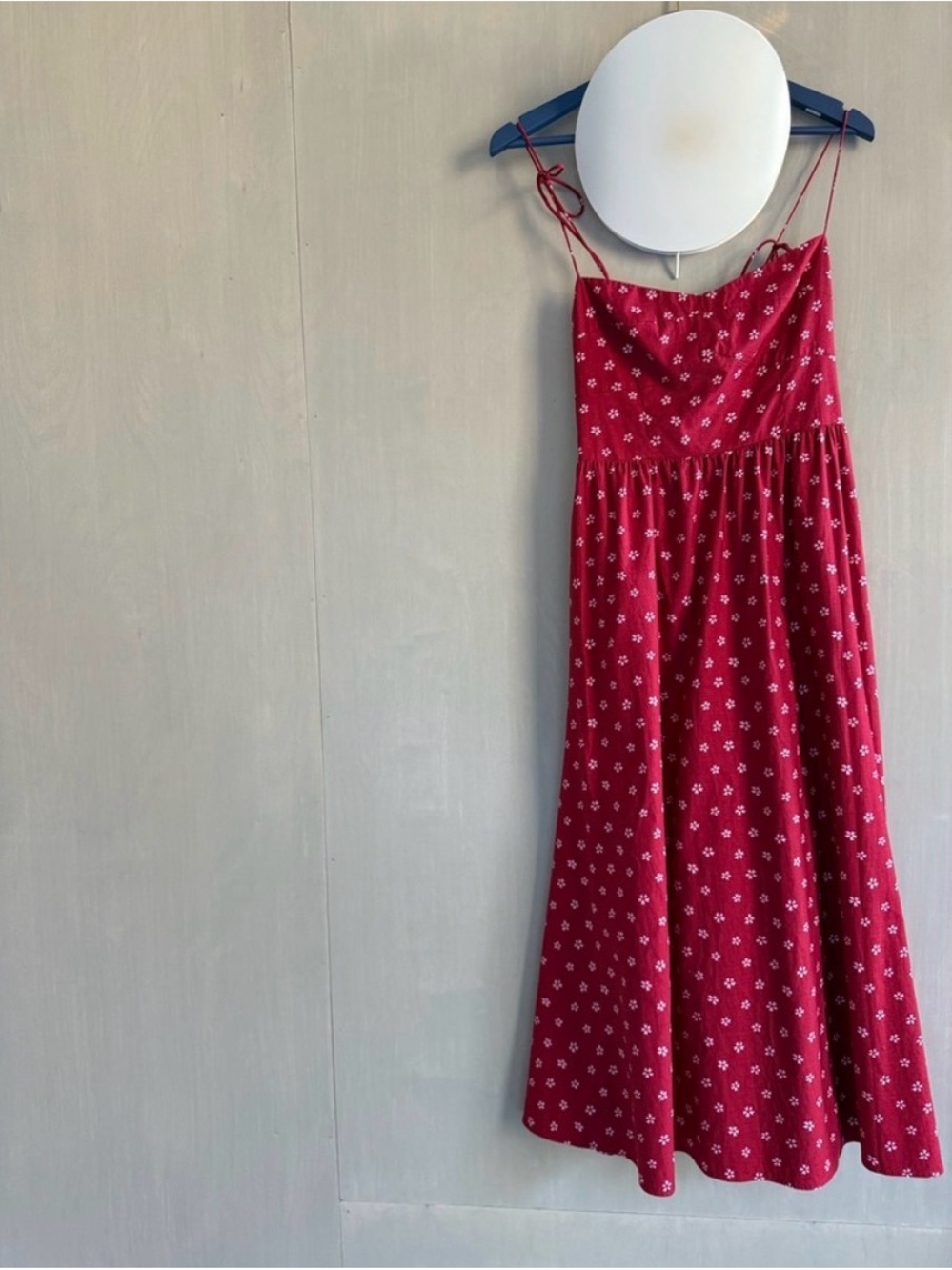 Reformation Red Floral Midi Dress
